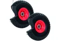 TRUTZHOLM Sackkarren-Rad 2xPU-Rad 260x85 mm versetzte Nabe Ø 20 mm rot Vollgummi Bollerwagen (Set, 2 St)