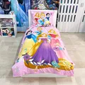 Disney Prinzessinnen Set 2-teilig Bettdecke 140x200 cm Rosa Kissenbezug