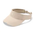Visor Cap Damen und Herren Beige  Terry  Sonnenschutz fürs Gesicht  Verstellb...