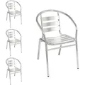 4 Stück Bistro Stapelstuhl Aluminium-d537474-4