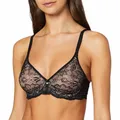 Triumph Damen Minimizer-BH Amourette Charm W02, mit Bügel, ohne Polsterung, Verstellbare Träger, 85E, Schwarz