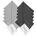 Eco-Fused Mikrofasertücher - 12er Pack - Zum Reinigen von Brillen, Sonnenbrillen, Kameraobjektiven, iPad, Tablets, Handys, iPhone, Android-Telefonen, Laptops, LCD-Bildschirmen und Anderen