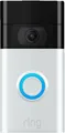 Ring Doorbell Gen 2 Akku WLAN HD Video-Türklinge Kamera Türsprechanlage Siber