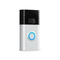 Ring Doorbell  2. Gen Akku WLAN HD Video-Türklinge Kamera Türsprechanlage Silber