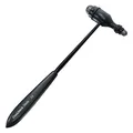 DocCheck Reflexhammer "Klopp" nach Trömner – Metallgriff, Neurologische Griffspitze für Dehn- und Hautreflexe, Schwerer Hammerkopf, einfache Desinfektion, in verschiedenen Farben erhältlich (Schwarz)