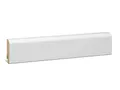 KGM Sockelleiste Oben Rund - Weiß folierte MDF Fußbodenleiste - Maße: 2400 x 18 x 58 mm - 1 Stück