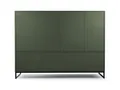 Beautysofa Kommode GIANA – elegante grifflos mit 5 Türen push‑to‑open (erhältlich in Sandbeige oder Flaschengrün), Breite: 160 cm