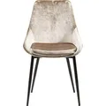 Kare Design Stuhl East Side Pearl, Beige, Esszimmerstuhl, Samtoptik, Stahlfüße, Modern, Wohnzimmer, Esszimmer, 95x52x63 cm (H/B/T)