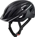 ALPINA HAGA - Stoßabsorbierender, Sicherer & Optimal Anpassbarer Urban Fahrradhelm Mit Integriertem LED-Licht Für Erwachsene, Black matt, M (51-56 cm)