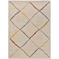 Atticgo Hochflorteppich, Weiß, Textil, Ethno, Rechteckig, 160x230 cm, Oeko-Tex® Standard 100, antistatisch, für Fußbodenheizung geeignet, leicht zusammenrollbar, Teppiche & Böden, Teppiche, Hochflorteppiche & Shaggys