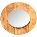Creedwood Wandspiegel, Natur, Holz, 50x50x4 cm, Spiegel, Wandspiegel