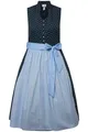 Ulla Popken große Größen Kleid 54 marine Dirndl Schmuckknöpfe Stehkragen