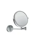 hansgrohe, Wandmontage, Kosmetikspiegel Logis Universal, Rasierspiegel schwenkbar, Make-up Spiegel, Chrom
