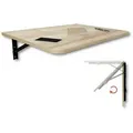 KDR Produktgestaltung Klapptisch Wandklapptisch Esstisch Küchentisch Schreibtisch Wand Tisch, 70x50 cm in Eiche beige 70 cm x 19 cm x 50 cm