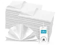 ZOLLNER 25er Set Mundservietten 100% Baumwolle, 40x40 cm, Weiß