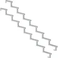 Vinuovo 2er Set Stahl Treppenwange 8 Stufen Option für Setzstufen 136cm