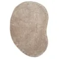 Bruno Banani Hochflor-Teppich Dana Bean shape, besondere Form, weich, Mikrofaser Teppiche, U-förmig, Höhe: 30 mm, organische Form, uni, Wohnzimmer, Schlafzimmer, Esszimmer beige 200 cm x 300 cm x 30 mm
