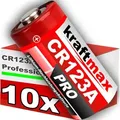 10er Pack CR123 / CR123A Lithium Hochleistungs- Batterie für professionelle Anwendungen - Neueste Generation