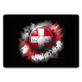 Fußball Schweiz Flagge Fußmatte in 35x50 cm ohne Rand