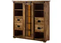 Massivmoebel24 Highboard RAILWAY LUX (Massivholz), Mango / Altholz 142x45x147 natur lackiert RAILWAY LUX #121