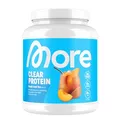 MORE Clear Protein, Peach Iced Tea, 600 g, Protein Drink mit Whey Isolat - made in Germany