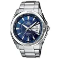 CASIO EDIFICE Quarzuhr EF-129D-2AVEF, Armbanduhr, Herrenuhr, bis 10 bar wasserdicht, Datum, Wochentag silberfarben