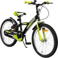 Actionbikes Kinderfahrrad Wasp 20 Zoll | Kinder Fahrrad - V-Brake Bremsen - Kettenschutz - Fahrradständer - 6-9 Jahre (Schwarz/Grün) - Grün