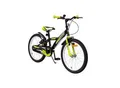 Actionbikes Kinderfahrrad Wasp 20 Zoll, Fahrradständer, Schutzbleche, verstellbar, V-Brake-Bremsen (Schwarz-Grün)