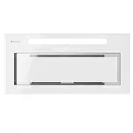 GLOBALO Dunstabzugshaube, Einbauhaube für Küche, Flachlüfter, mit Beleuchtung, Einbaubreite 60 cm, 4 Leistungsstufen, Gehärtetes Glas und Lackierter Stahl, Loteo 60.4 Plus White, Weiß