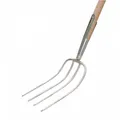 Dunggabel mit 4 Zinken, 135 cm Eschenholzstiel und Schienenzwinge, 31x23 cm