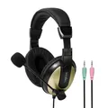 Stereo Headset 3,5mm Klinke Kopfhörer Mikrofon gepolstert Gaming Micro Büro