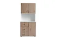 HTI-Living Küchenbuffet Küchenschrank Weiß Artisaneiche Blanca (Stück, 1-St., 1 Küchenschrank) Küchenbuffet