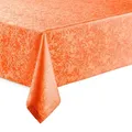 DecoHomeTextil Heimtextilmanufaktur Tischdecke Harmony hochwertig pflegeleicht mit Saumrand orange Oval 135 x 180 cm