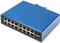 Digitus Industrial 16+2-Port L2 managed Gigabit Ethernet PoE Switch. Switch-Typ: Managed, Switch-Ebene: L2. Basic Switching RJ-45 Ethernet Ports-Typ: Gigabit Ethernet (10/100/1000), Anzahl der basisschaltenden RJ-45 Ethernet Ports: 16, Anzahl installierten SFP Module: 2. Vollduplex. MAC-Adressentabelle: 8000 Eintragungen, Routing-/Switching-Kapazität: 1 Gbit/s. Netzstandard: IEEE 802.3af. DC input Spannung: 48 - 57 V. Power over Ethernet (PoE) (DN-651159)