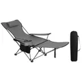 Campingstuhl klappbarer Angelstuhl ultraleichter Stuhl Liegestuhl Grau CPS8148gr