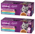 WHISKAS 1+ Aromatische Auswahl Multipack Katzennassfutter in Sauce 2x40x85g