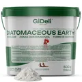 GiDeli Kieselgur 500g im Eimer - Diatomeenerde Hühner vor Parasiten Schützen - Silikatpulver mit Vielseitigen Anwendungsmöglichkeiten - Naturpulver Keine Künstlichen Zusatzstoffe