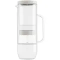 waterdrop Tischwasserfilter Lucy, Klar, Weiß, Kunststoff, Glas, 2 L, große Einfüllöffnung, mit Deckel, Küchengeräte, Wasseraufbereitung, Wasserfilter