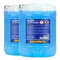 MANNOL Antifreeze AG11 Kühlerfrostschutz 2 x 10 Liter Fertiggemisch Blau