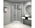 Runddusche mit Gleittür/Schiebetür Aurlane Chrystal Round 90 x 90 x 200 cm Profi
