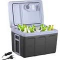 AREBOS 40L Kühlbox | Kühlen & Warmhalten | 12/230V Auto & Steckdose - Grau