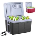 Arebos 40 Liter Kühlbox | zum Kühlen & Warmhalten | Mini Kühlschrank | Mobil Kühlschrank mit ECO Modus | 12/230 V für Auto & Steckdose | elektrische Kühlbox | Kühltasche | Isoliertasche | Anthrazit
