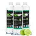 BiOHY Bodenreiniger (3 x 1 Liter) | Konzentrat für alle Reinigungsgeräte und alle Hartböden | angenehmer Geruch und streifenfreie Reinigung | ideal für Laminat, PVC & Stein | Bio Konzentrat