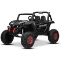 Beneo Motors Elektro-Kinderauto NEU RSX 24V, Schwarz, 4x4 Antrieb, Lithium-Batterie, EVA-Räder, Allradfederung, Doppelsitz aus Kunstleder geeignet... - Schwarz