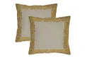Marrakesch Orient & Mediterran Interior Zierkissen 2er Set Kissenbezug Handgefertigt Frisia Gold 40x40cm, Boho Deko, (2 St)