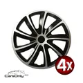 4x RADKAPPEN NRM SILVER BLACK 17 ZOLL QUAD BICOLOR SILBER SCHWARZ RADBLENDEN