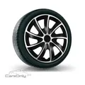 1 SATZ RADKAPPEN SILBER SCHWARZ 17" ZOLL NRM QUAD BICOLOR SILVER BLACK