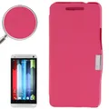 Handyhülle Telefon Hülle Etui Case Tasche für HTC One M7 pink gebürstet Neu