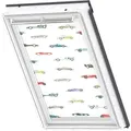 Disney & VELUX Goodnight Collection Verdunkelungsrollo DKL manuell Disney Rennautos 4654, C02, GEL,Manuell,VELUX,weiße Schiene