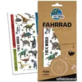 Farbviereck T-Rex World Aufkleber Dino Sticker Dinosaurier Aufkleber für Fahrrad - Roller - Geschenk für Kinderrad und Kinder Fahrradaufkleber | R0016